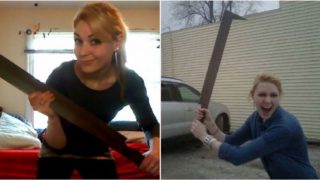 This sheila demonstrates how her Uruk-Hai sword is more practical than you think