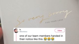 This Bloke quit his job with a brilliant ‘sorry for your loss’ card