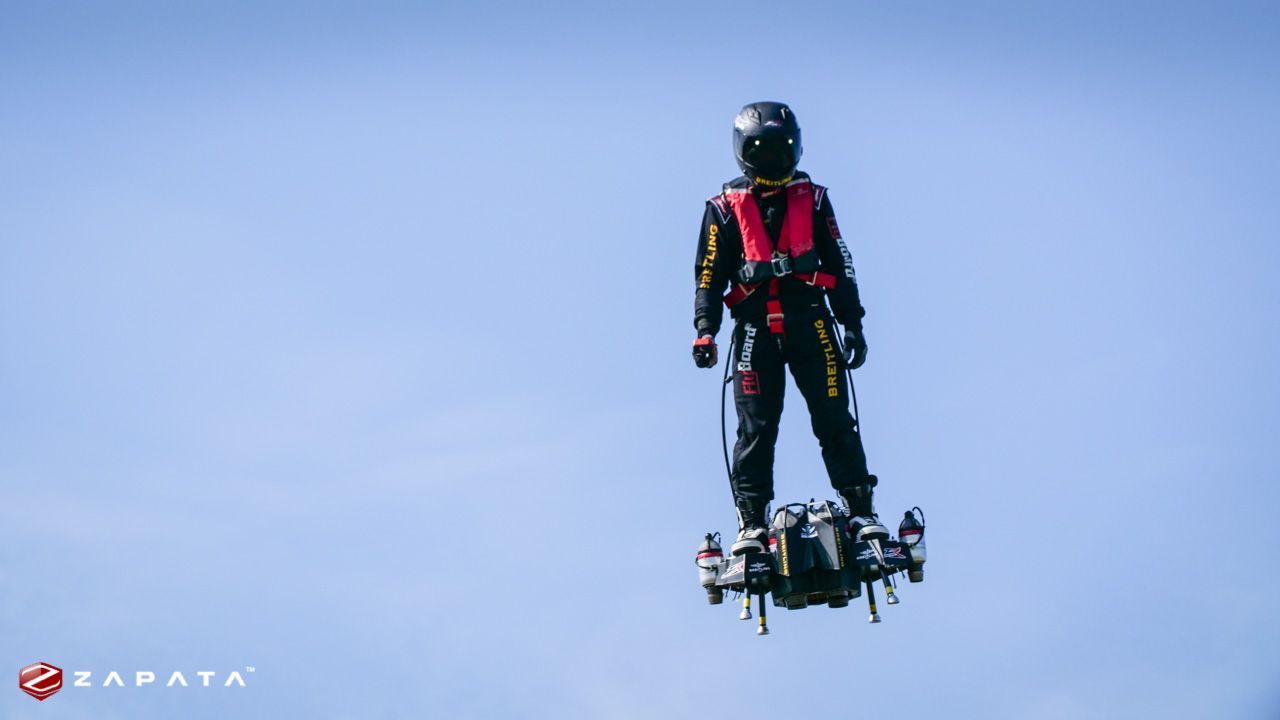 Watch the hoverboard inventor fly across English Channel