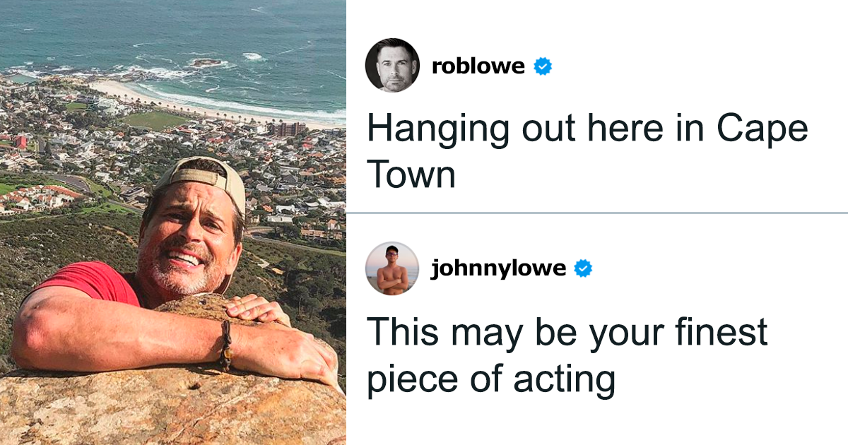 Rob Lowe’s sons are trolling him on Instagram and it’s bloody gold