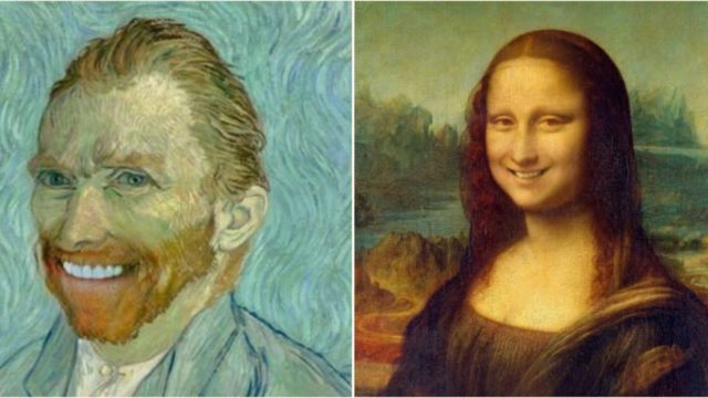 Check out these classic works of art that have been altered to have smiles