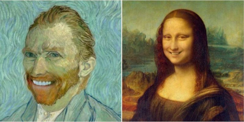 Check out these classic works of art that have been altered to have smiles