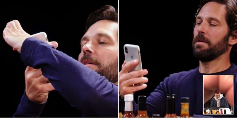 Paul Rudd likes to photobomb pictures with a ‘ballsack’