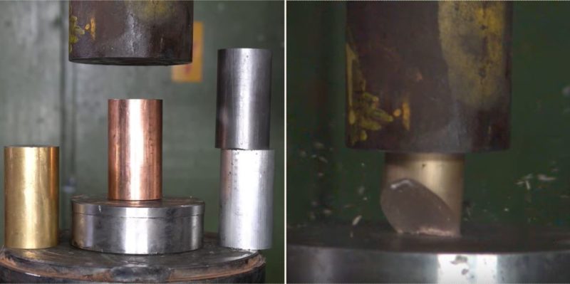 The Hydraulic Press Channel smashes a window testing the strength of metals