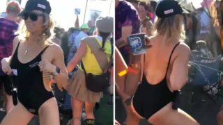 Mum sprays breast milk over dance festival crowd in California