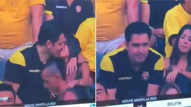 The mortifying moment bloke gets busted cheating on live TV