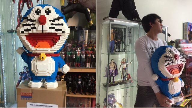 Cat destroys 2,400 piece Doraemon figure bloke spent a week building