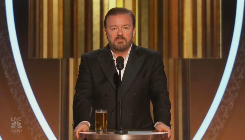 Ricky Gervais roasts the s**t out of Hollywood with final Golden Globes speech!