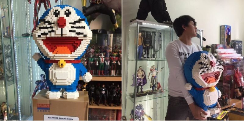 Cat destroys 2,400 piece Doraemon figure bloke spent a week building