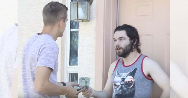 YouTuber knocks on random doors and offers to pay the rent of anyone who answers