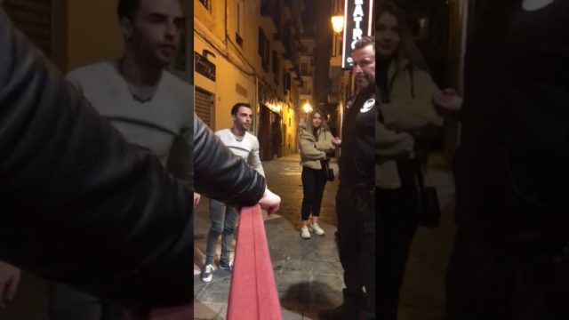 Spanish bouncer says “YEAH NAH” to annoying customer with a slap that we could bloody hear back in Australia