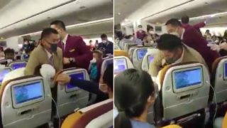 Mayhem on board after woman ’deliberately’ coughs on flight attendant