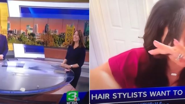 The Internet noticed something in the background of this morning television bathroom interview