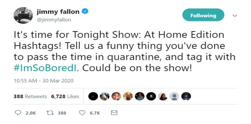 Twitter responds to Jimmy Fallon asking what they’re doing while in quarantine