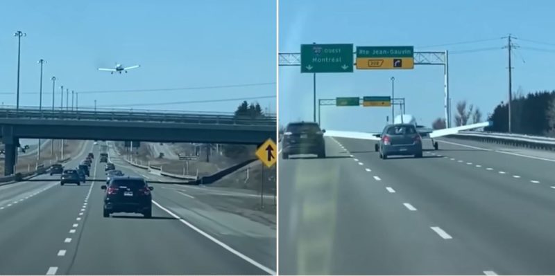 Cheeky pilot makes emergency landing on highway – in traffic
