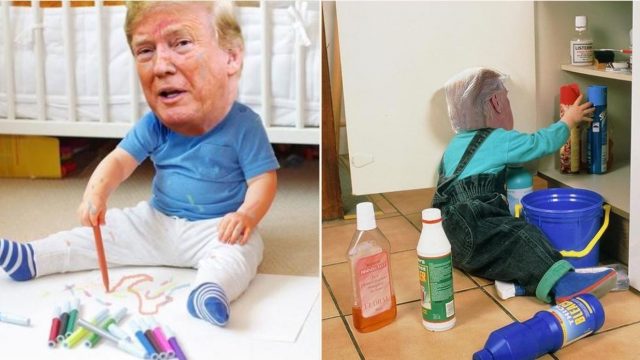 There’s a Sub-Reddit dedicated to photoshopping Trump into a baby