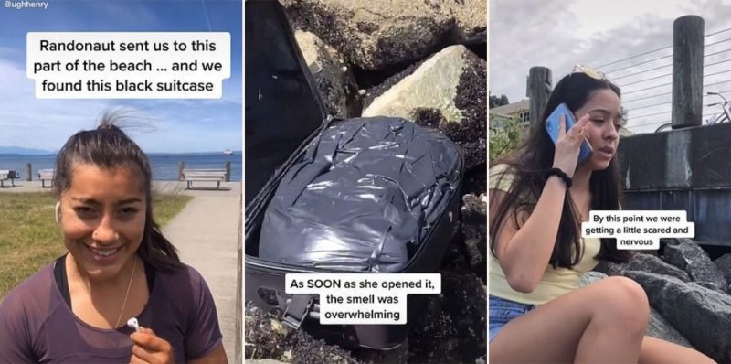 Teens film moment they discover body stuffed into suitcase and post it on TikTok!