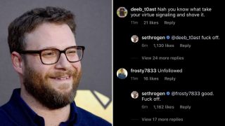 Seth Rogen telling ignorant boofheads to f**k off is pure gold