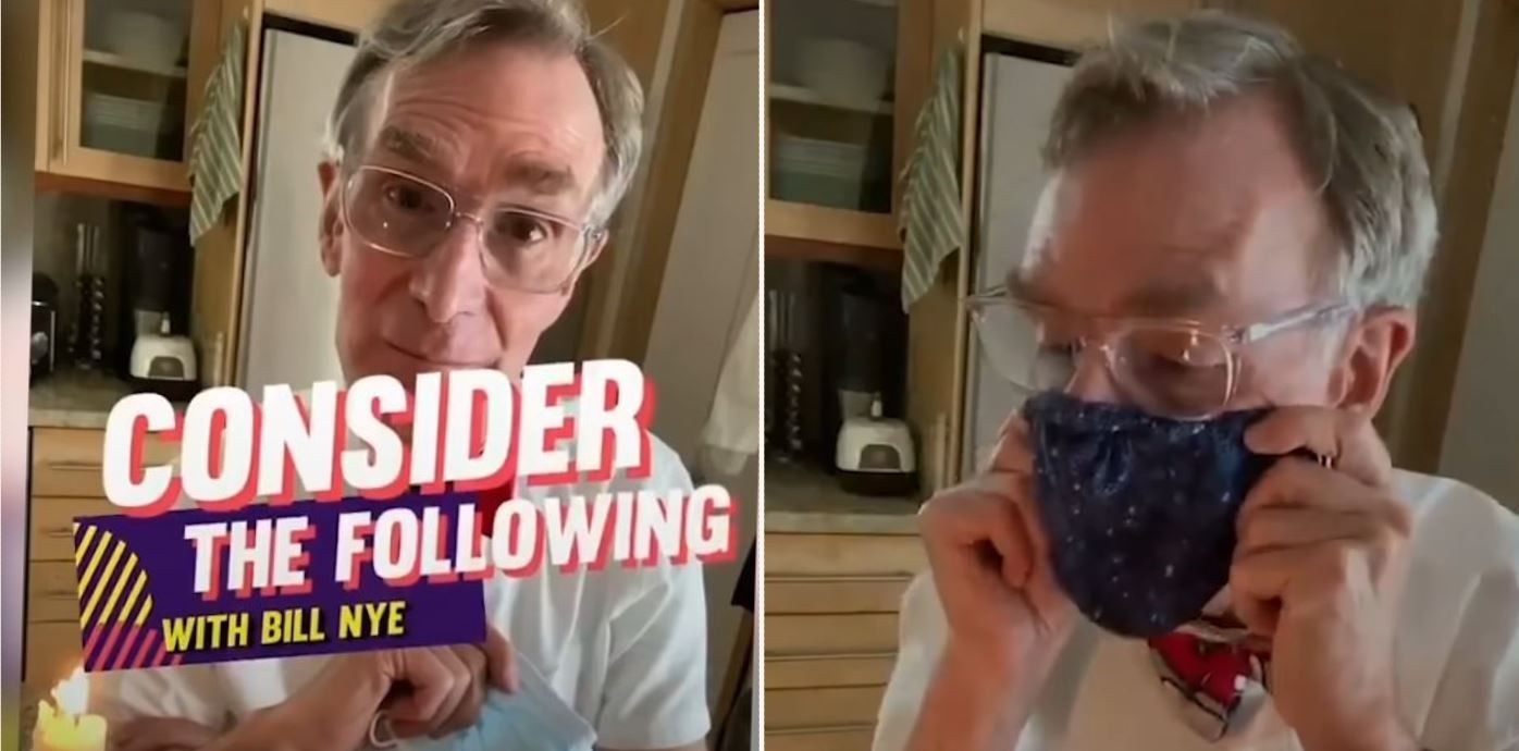 Bill Nye breaks down the science behind wearing face masks