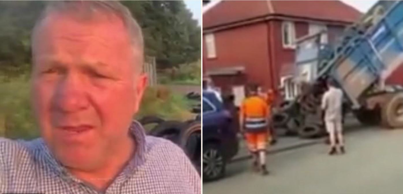 Watch how farmer gets revenge on fly-tipper who dumped tyres on his farm