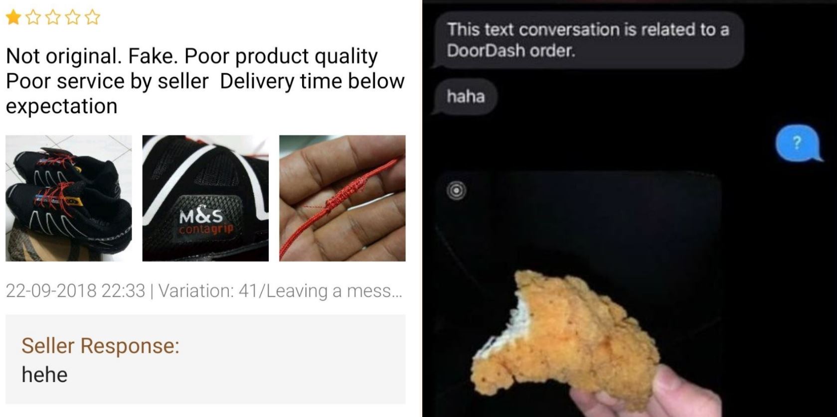 People reveal their most outrageous food delivery texts