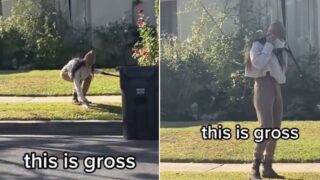 Mia Khalifa uses face-mask to pick up dog-s**t then puts it back on