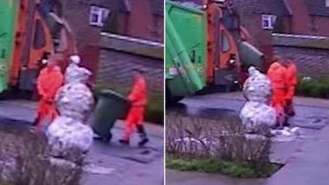 Bin-man sacked for kicking snowman petition gets thousands of signatures