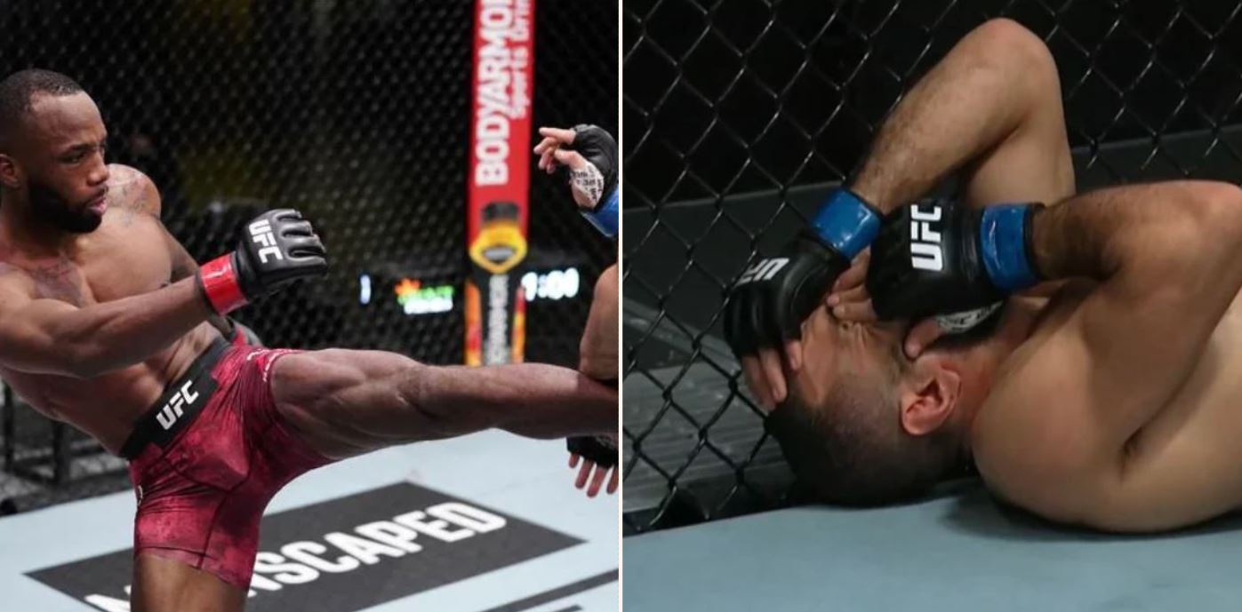UFC Fighter inconsolable after nasty fight ending eye-poke