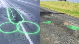 Kiwi bloke paints penises over potholes to get them filled in faster