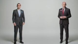 Two competing Politicians united to demonstrate civility in TV commercial