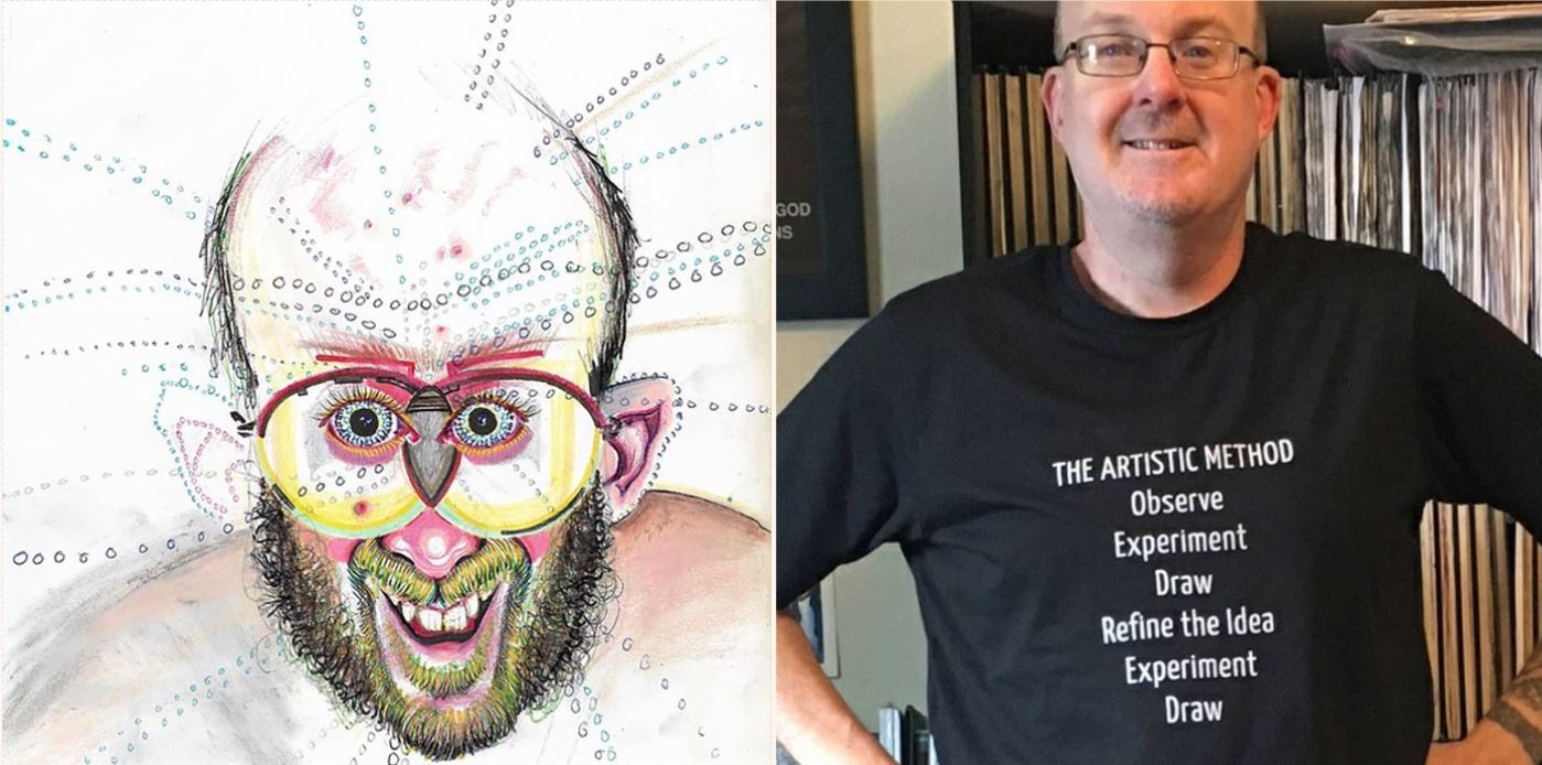Artist draws self-portraits on different drugs & gives himself brain damage