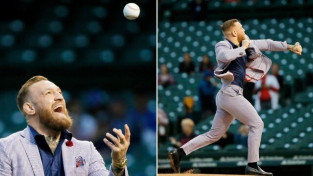 Conor McGregor rivals 50 Cent for worst-ever first pitch at baseball game