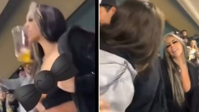 Supercross flashes breasts to the crowd, fight ensues!