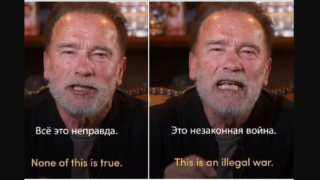 A message to the Russian people from Arnie