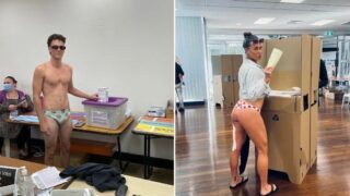 Turns out loads of Aussies wore nothing but their undies to the Federal Election