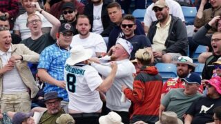Dust-up breaks out in the crowd during England’s Test cricket match against New Zealand