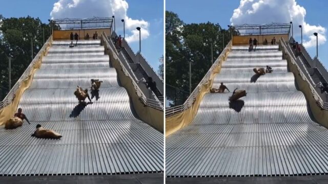 Giant slide closed down hours after opening due to major design error