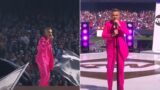 Robbie Williams halts halfway through new song to remind audience of his old stuff