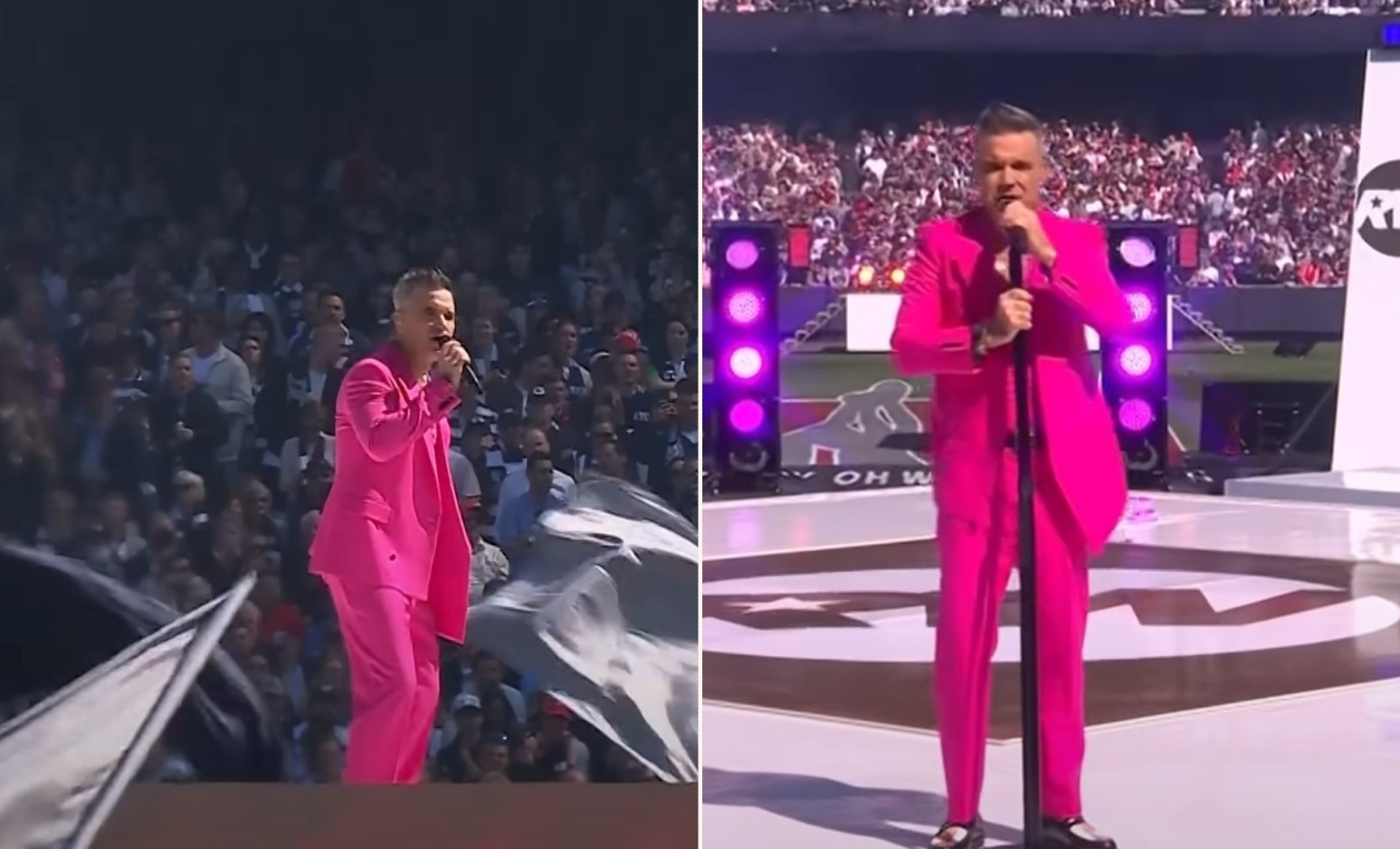 Robbie Williams halts halfway through new song to remind audience of his old stuff